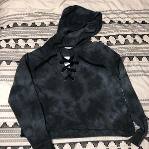 American Eagle Acid Wash Crop Hoodie